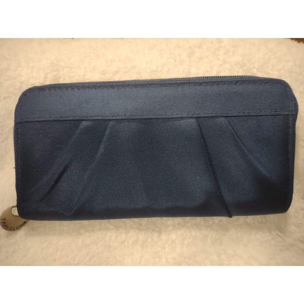 Travelon Anti Theft RFID Blocking Accordion Wallet Navy‎ Blue